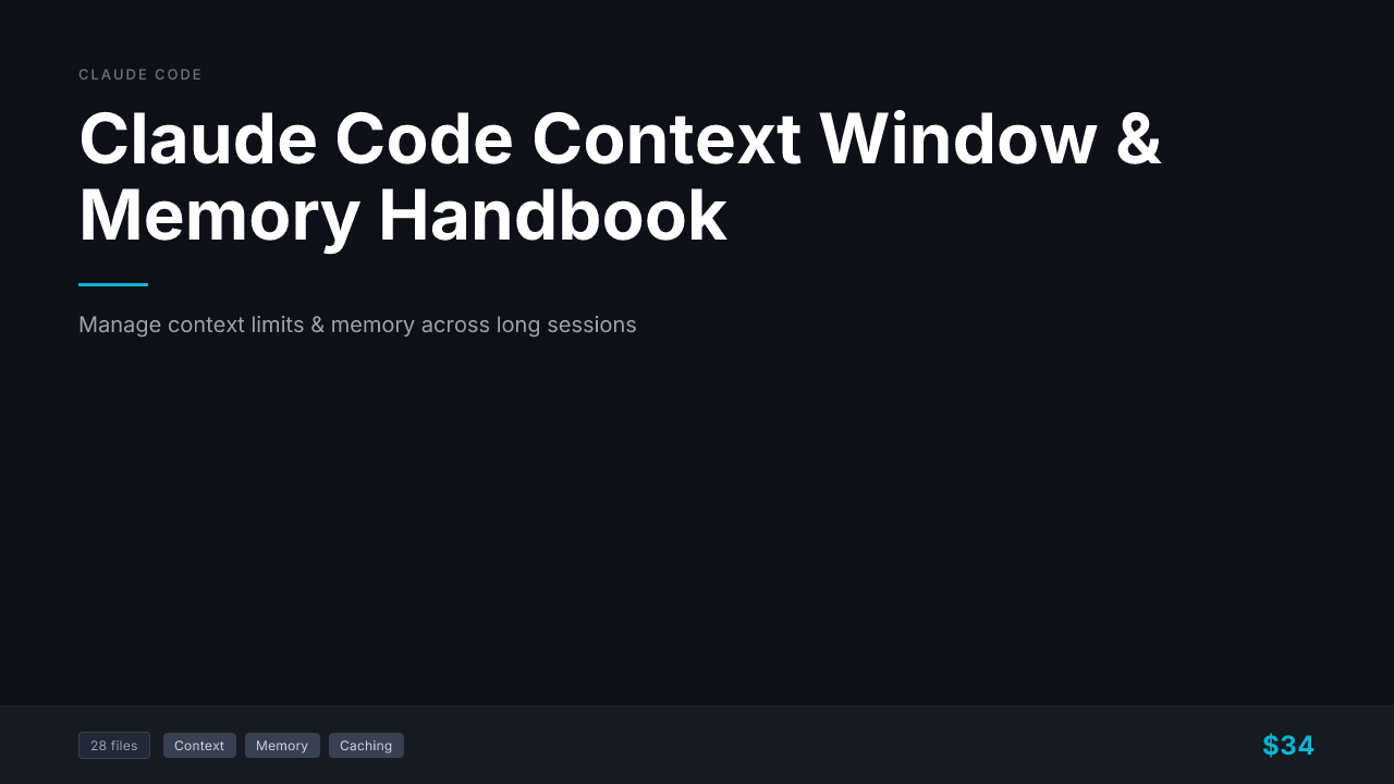Claude Code Context Window and Memory Handbook cover