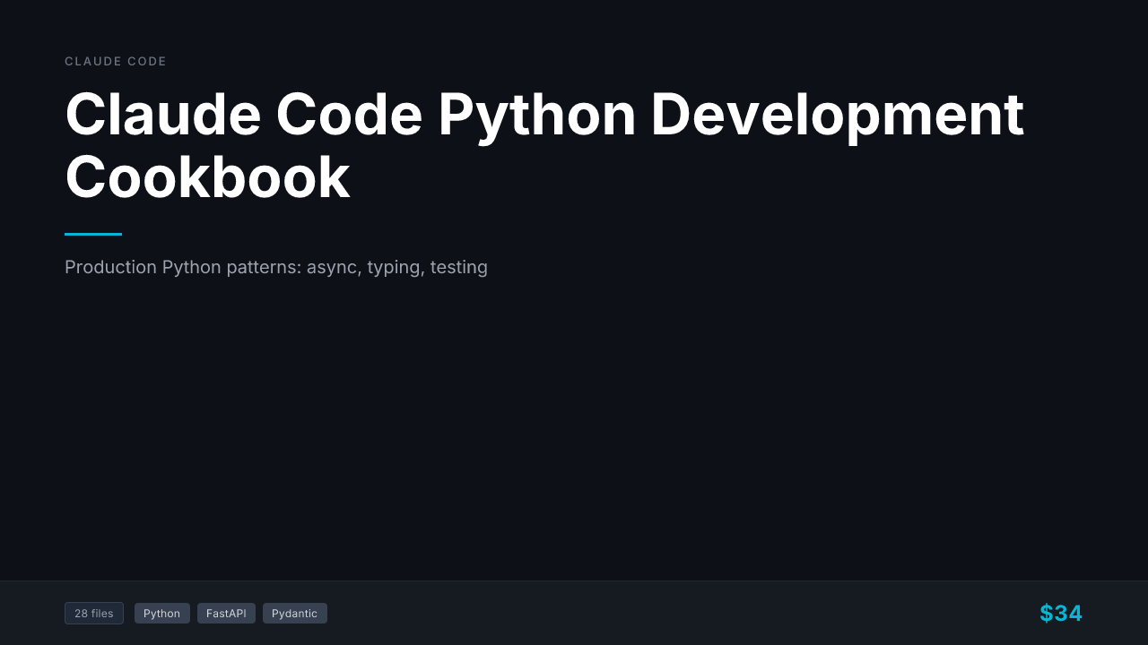 Claude Code Python Development Cookbook cover