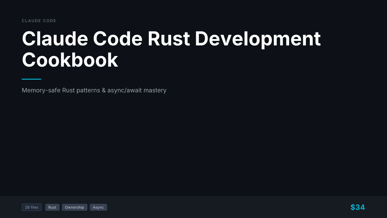 Claude Code Rust Development Cookbook cover