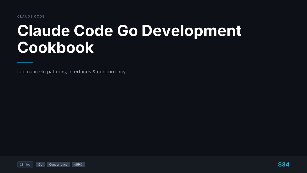 Claude Code Go Development Cookbook cover